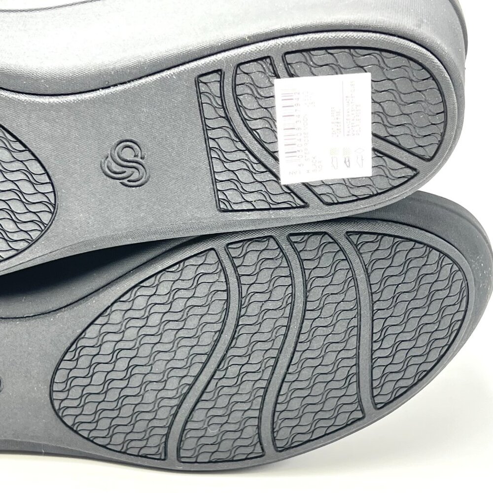 Clarks Womens Size 11 Step Rose Moon Black Comfort Wedges Loafers Shoes New - Picture 10 of 13